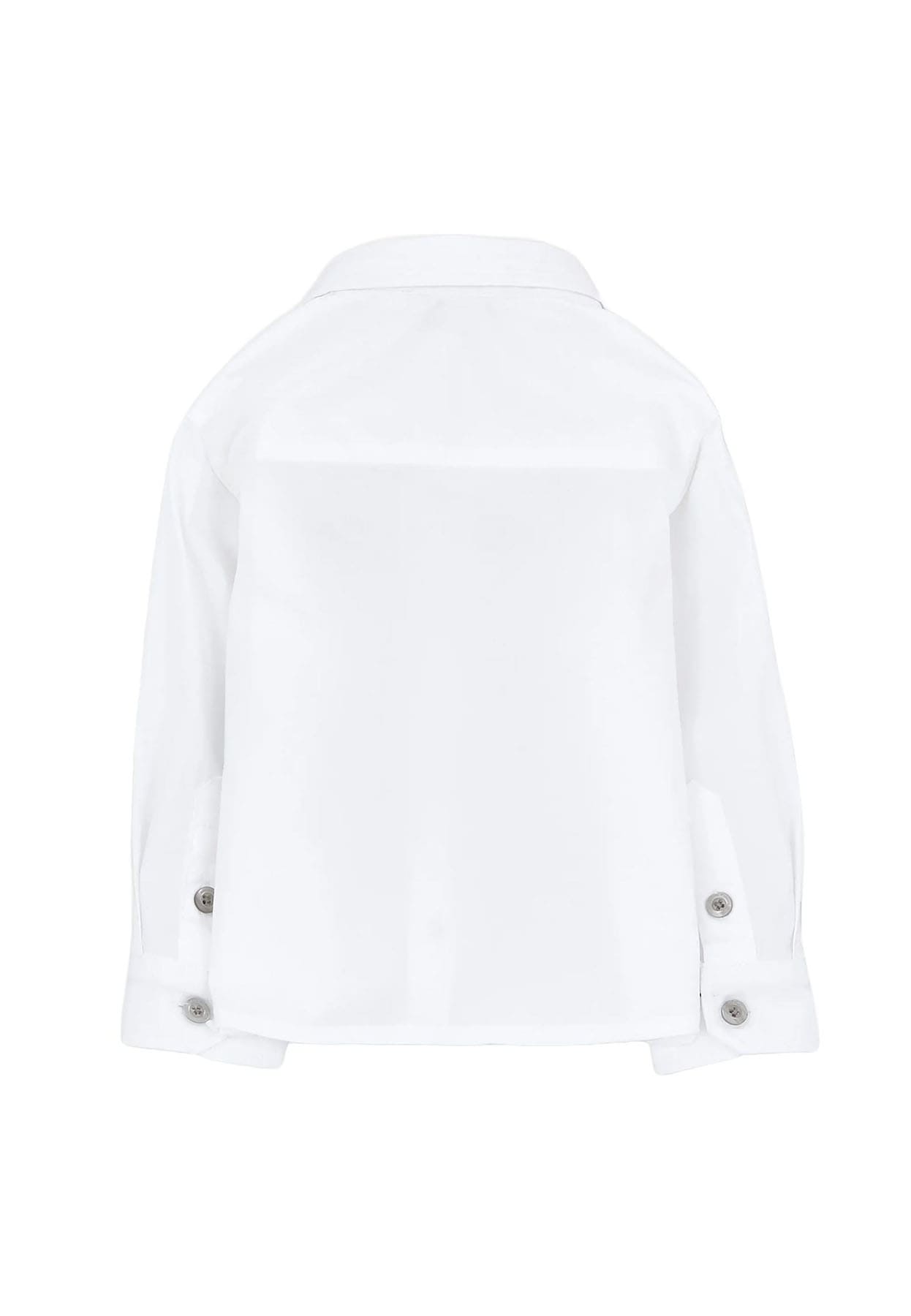 Camicia neonato Emporio Armani bianca in cotone | ViaMonte Shop