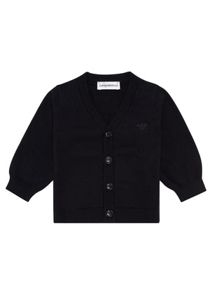 Maglia neonato Emporio Armani blu navy in misto lana