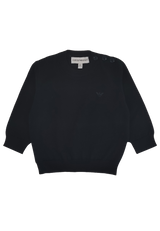 Maglia neonato Emporio Armani blu in misto lana | ViaMonte Shop