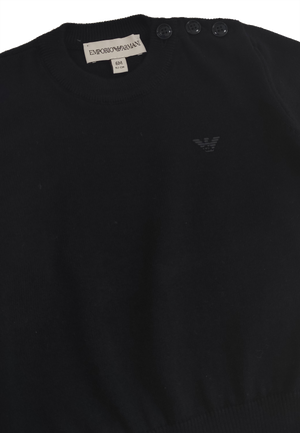 Maglia neonato Emporio Armani blu in misto lana | ViaMonte Shop