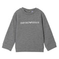 Felpa neonato Emporio Armani grigia in cotone