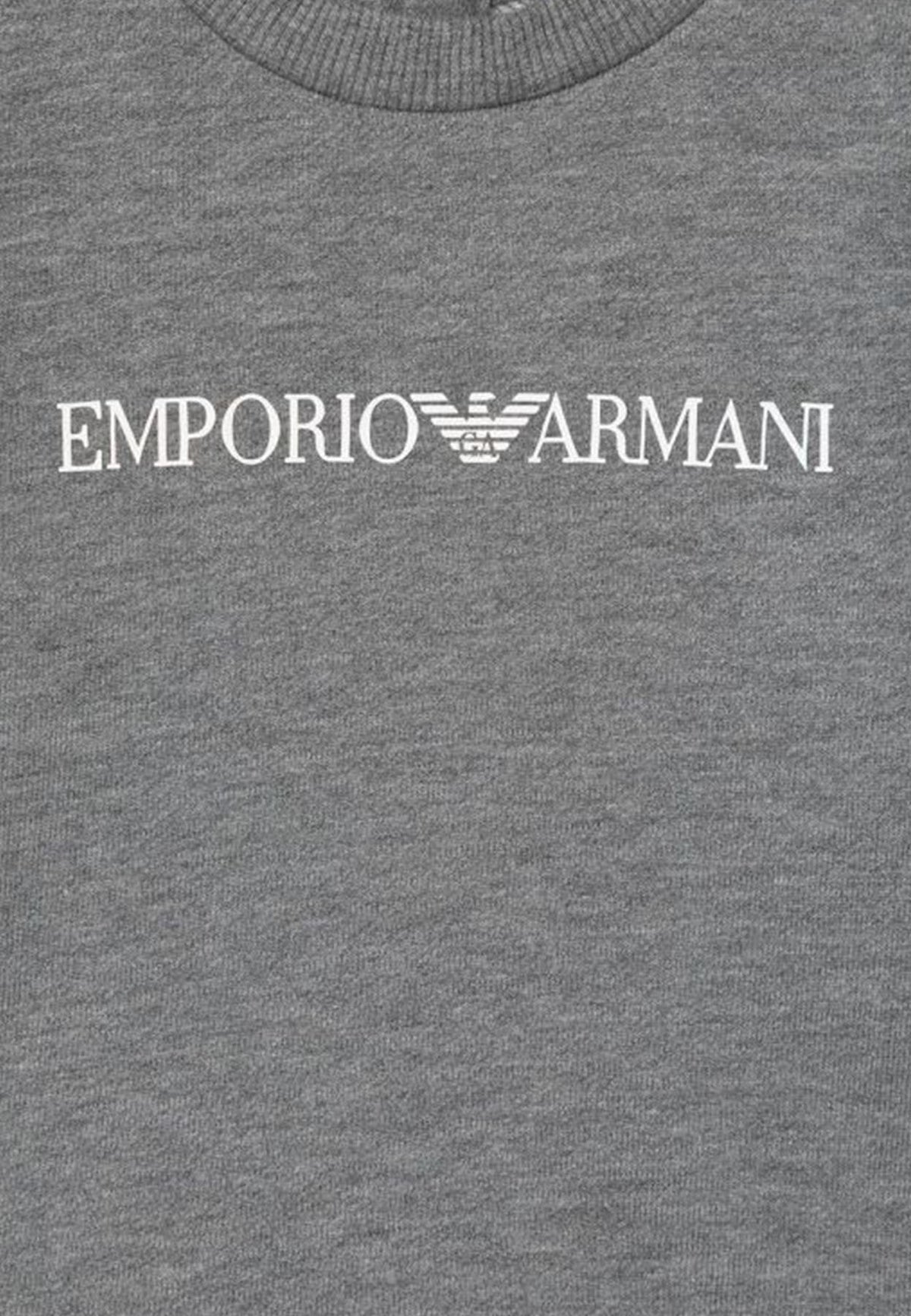 Felpa neonato Emporio Armani grigia in cotone