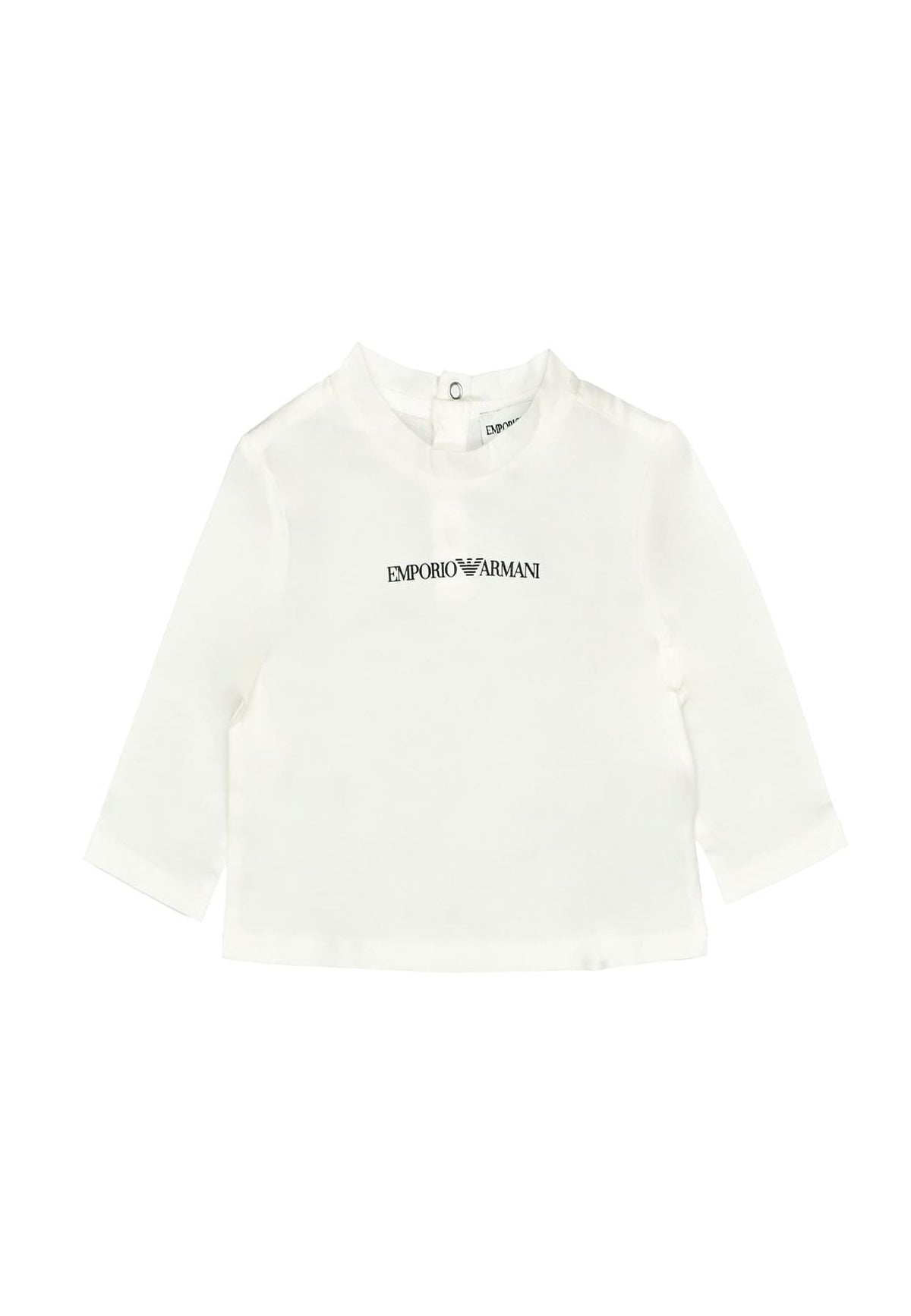 T-shirt neonato Emporio Armani bianca in cotone | ViaMonte Shop