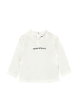 T-shirt neonato Emporio Armani bianca in cotone | ViaMonte Shop