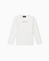 T-shirt bambino Emporio Armani panna in cotone