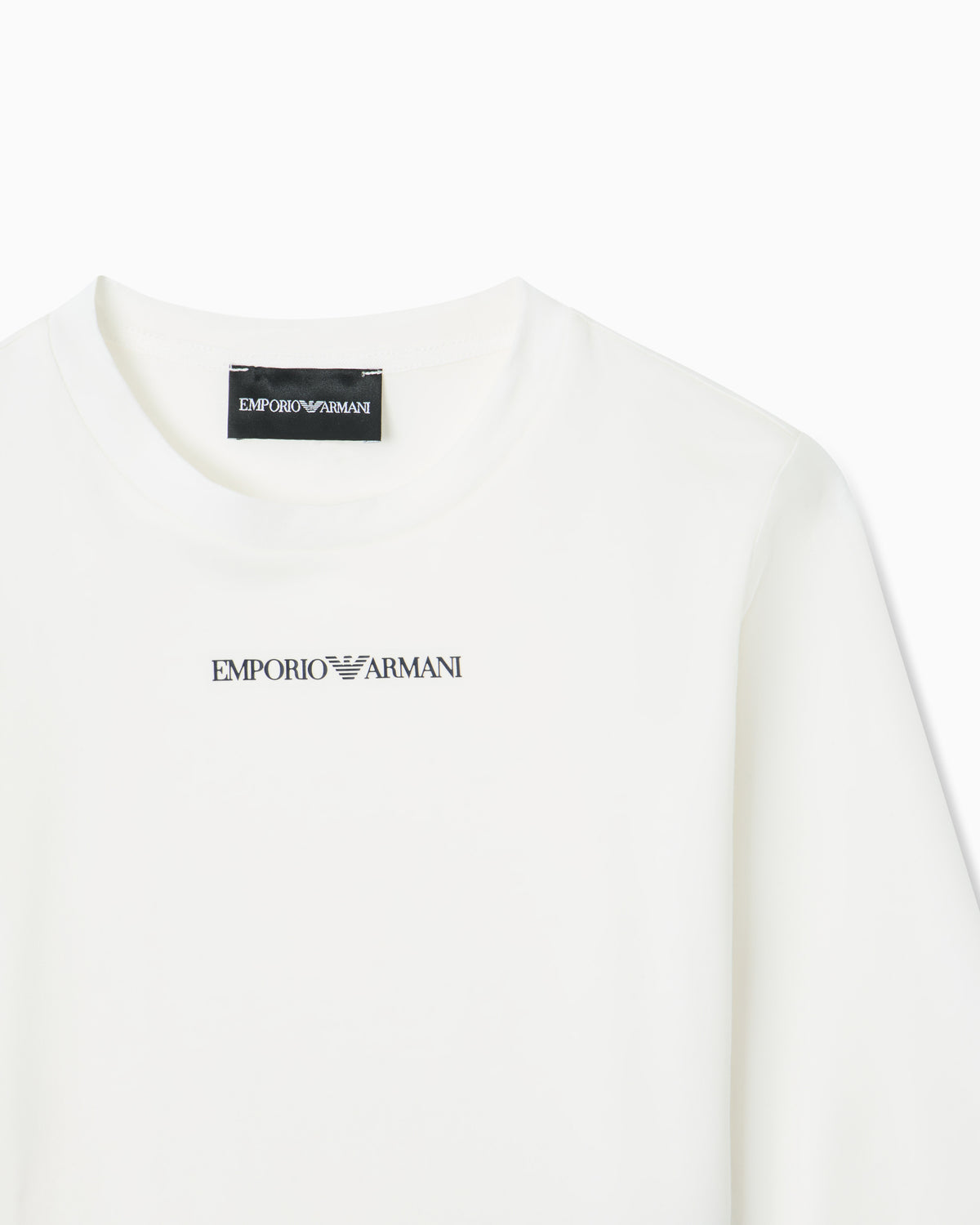 T-shirt bambino Emporio Armani panna in cotone