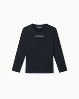 T-shirt bambino Emporio Armani blu in cotone | ViaMonte Shop
