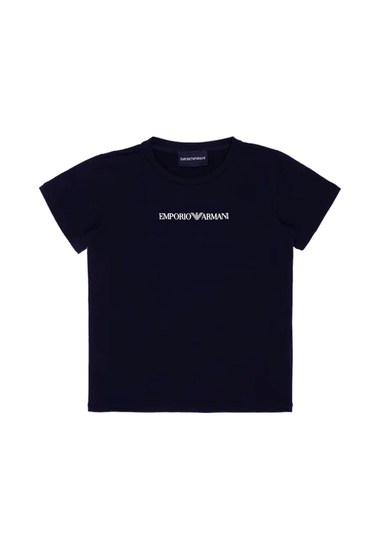 T-shirt bambino Emporio Armani blu in cotone | ViaMonte Shop
