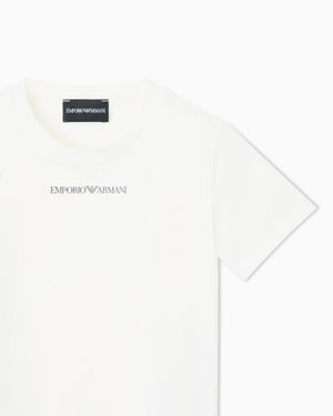 T-shirt bambino Emporio Armani panna in cotone | ViaMonte Shop