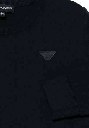 Maglia bambino Emporio Armani blu navy in cotone