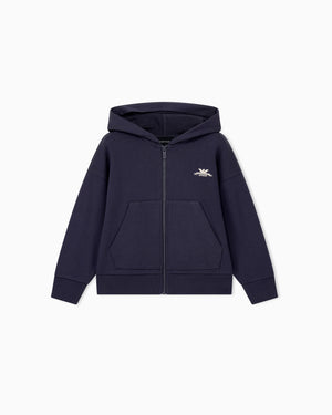 Felpa aperta bambino Emporio Armani blu in cotone