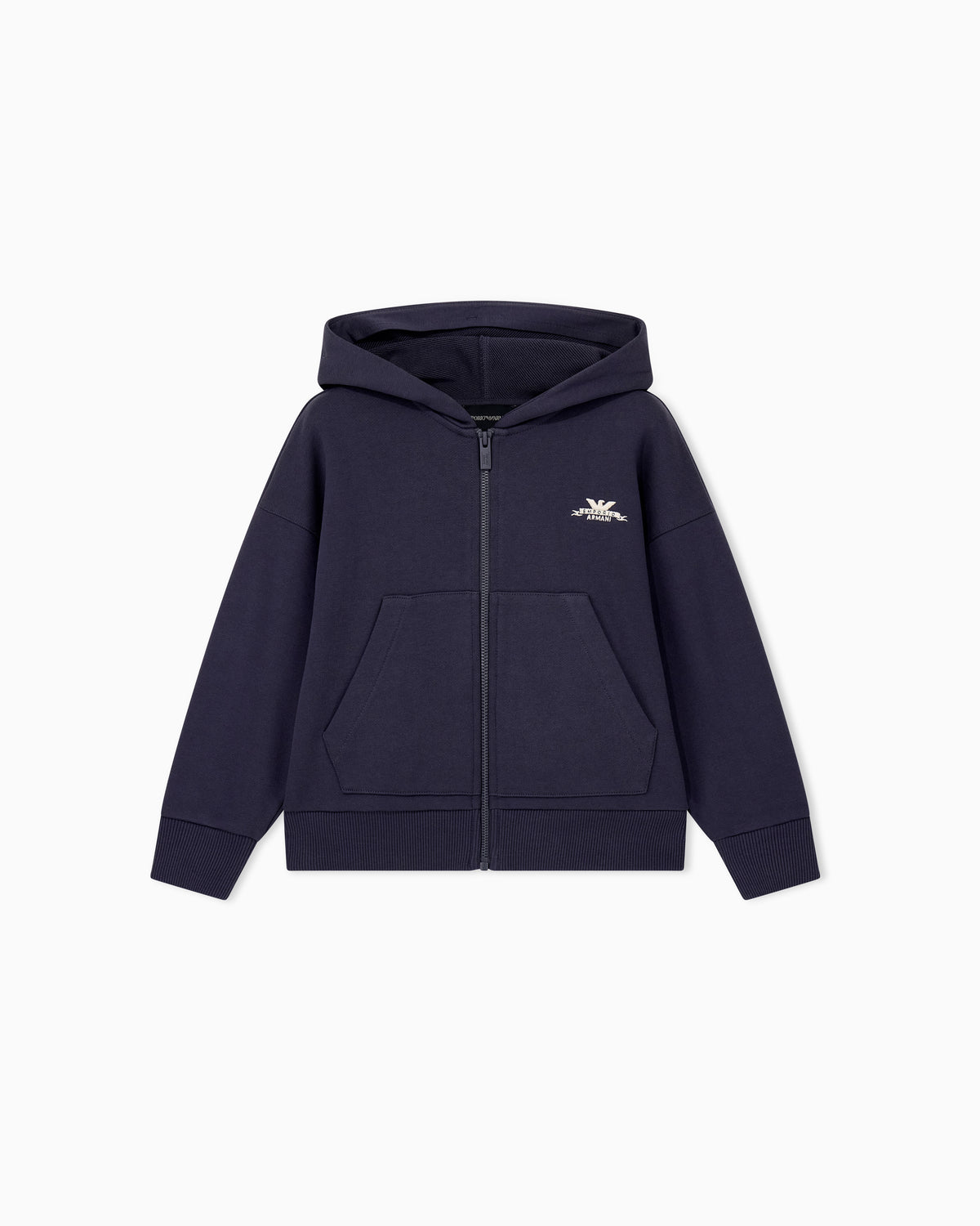 Felpa aperta bambino Emporio Armani blu in cotone