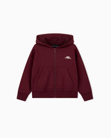 Felpa aperta bambino Emporio Armani bordeaux in cotone