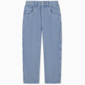 Pantalone bambino Emporio Armani azzurro in velluto di cotone