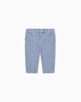 Pantalone neonato Emporio Armani azzurro in velluto