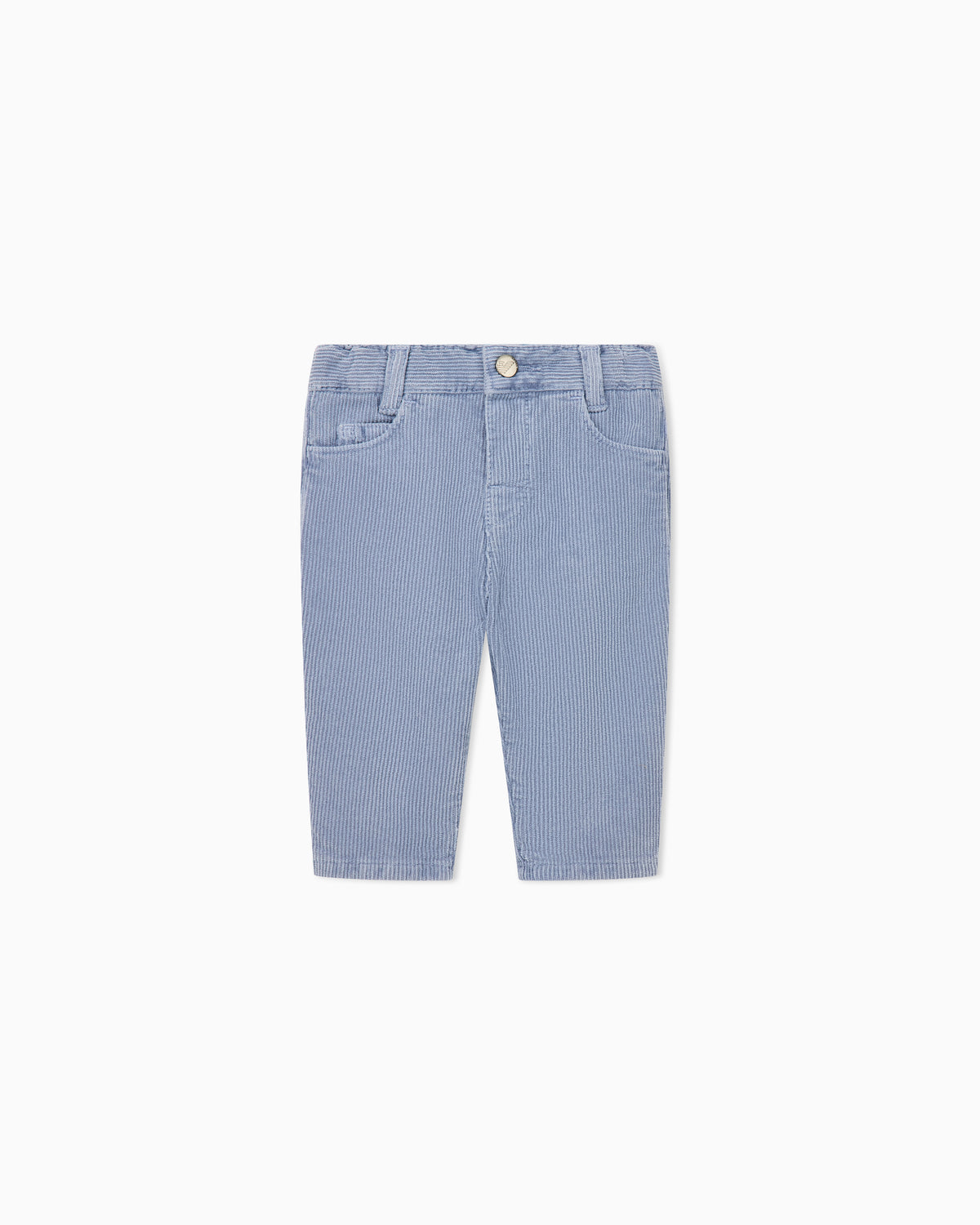 Pantalone neonato Emporio Armani azzurro in velluto