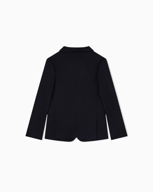 Giacca bambino Emporio Armani blu in nylon misto viscosa | ViaMonte Shop