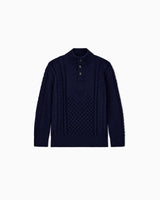 Maglia bambino Emporio Armani blu navy in misto cotone e lana