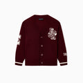 Maglia cardigan bambino Emporio Armani bordeaux in misto lana | ViaMonte Shop