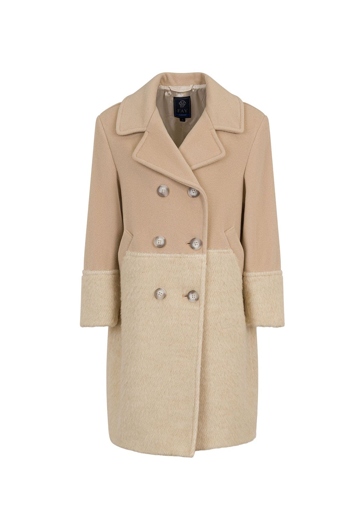 Cappotto bambina Fay beige in lana | ViaMonte Shop