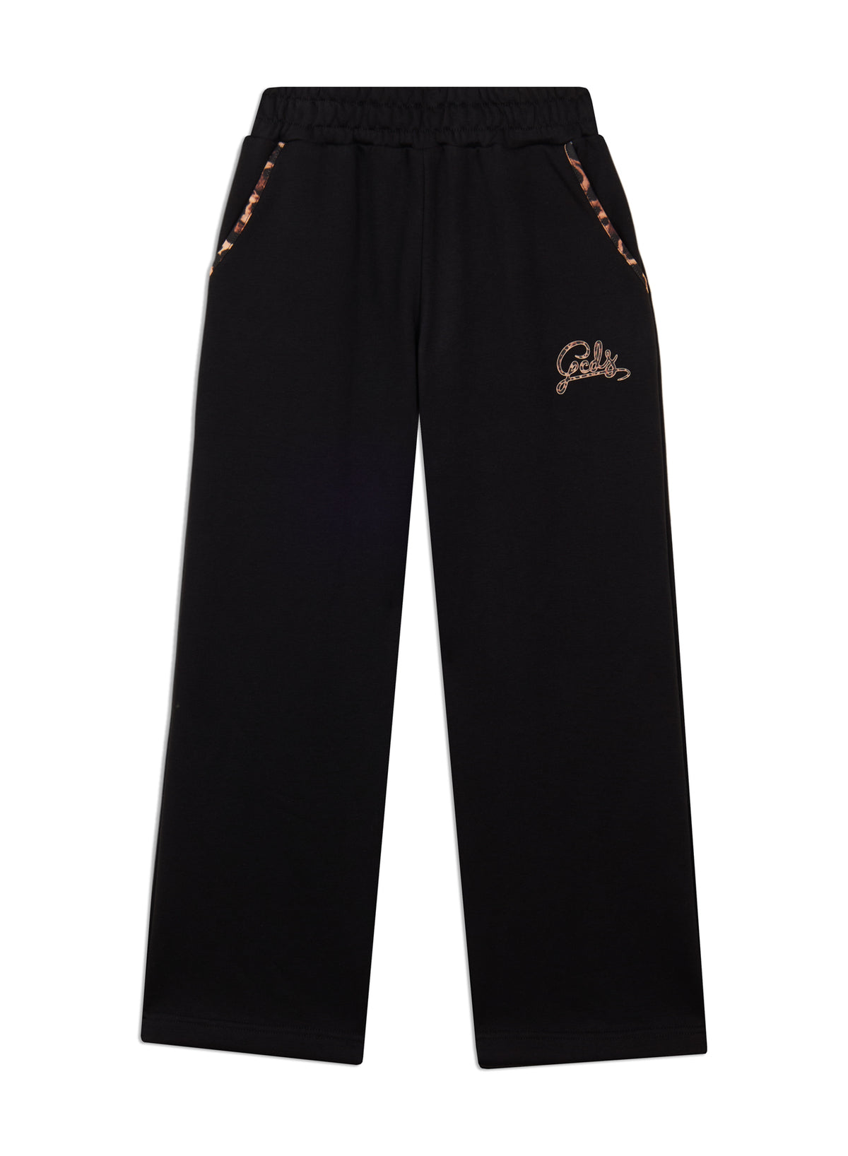 Pantalone sportivo bambina GCDS nero in cotone | ViaMonte Shop