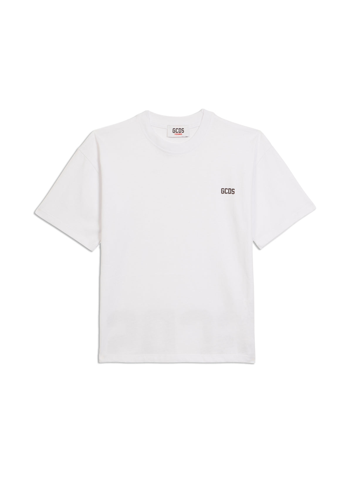 T-shirt bambino GCDS kids bianca in cotone