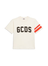 T-shirt bambino GCDS kids bianca in cotone