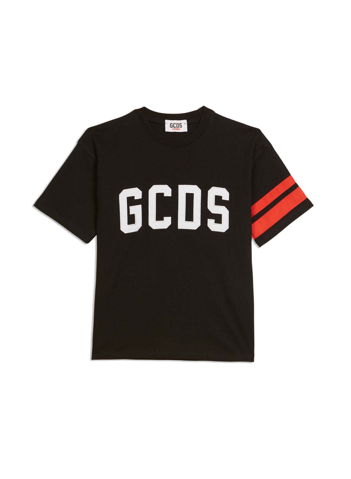 T-shirt bambino GCDS kids nera in cotone | ViaMonte Shop