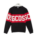 Felpa bambino GCDS kids nera/rossa in cotone