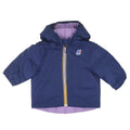 Giacca neonata K-Way Jacques Thermo Plus Double bluette in nylon | ViaMonte Shop