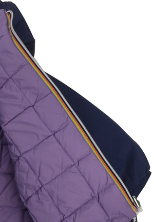 Giacca neonata K-Way Jacques Thermo Plus Double bluette in nylon | ViaMonte Shop