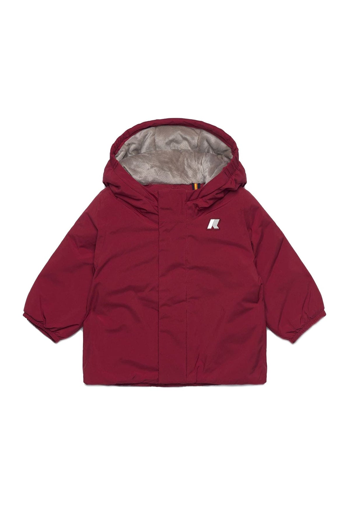 Giubbino neonato K-Way E. Jack soft touch marmotta rosso in nylon