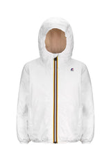 Giubbino bambino K-Way P. Le Vrai 3.0 Claude orsetto bianco in nylon | ViaMonte Shop