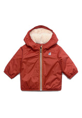 Giubbino neonato K--Way E. Le Vrai 4.0 Claudine orsetto rosso scuro in nylon