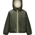 Giubbino bambino K-Way P. Le Vrai 4.0 Claude orsetto verde in nylon | ViaMonte Shop