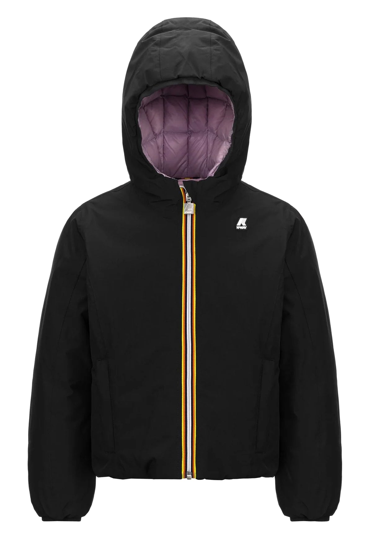 K-Way giubbino Lily eco nero/rosa bambina in nylon | ViaMonte Shop