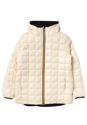 Giubbino bambina K-Way P.Sophie nero/beige in nylon | ViaMonte Shop