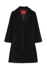 Cappotto bambina Max&Co nero in lana | ViaMonte Shop