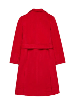 Cappotto bambina Max&Co Runaway rosso in lana
