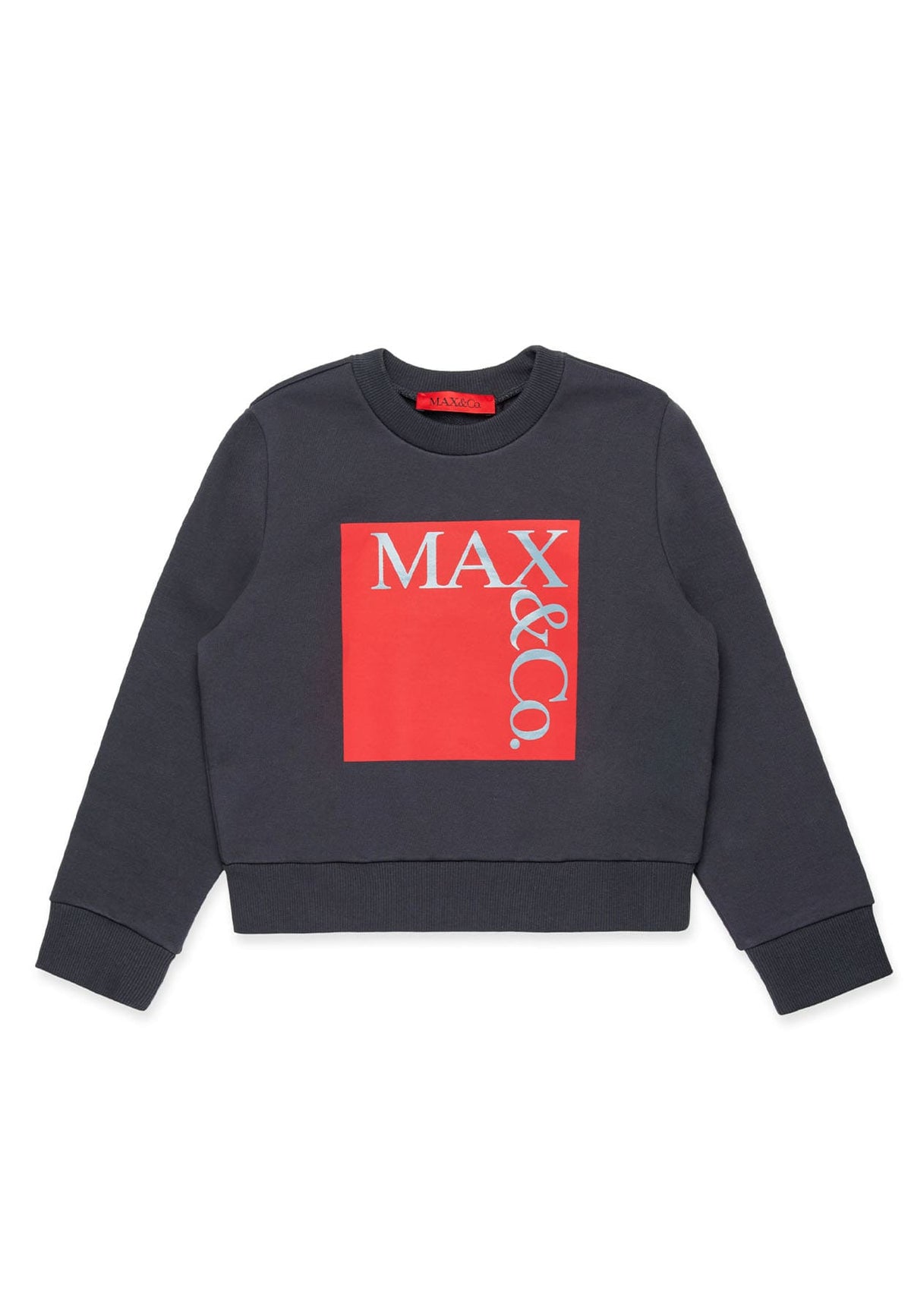 Felpa bambina Max&Co grigia in cotone