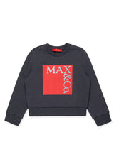 Felpa bambina Max&Co grigia in cotone