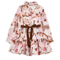 Vestito chemisier bambina Monnalisa rosa in cotone