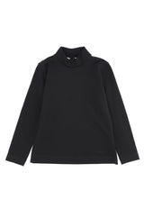 Lupetto bambina Monnalisa nero in jersey di cotone | ViaMonte Shop