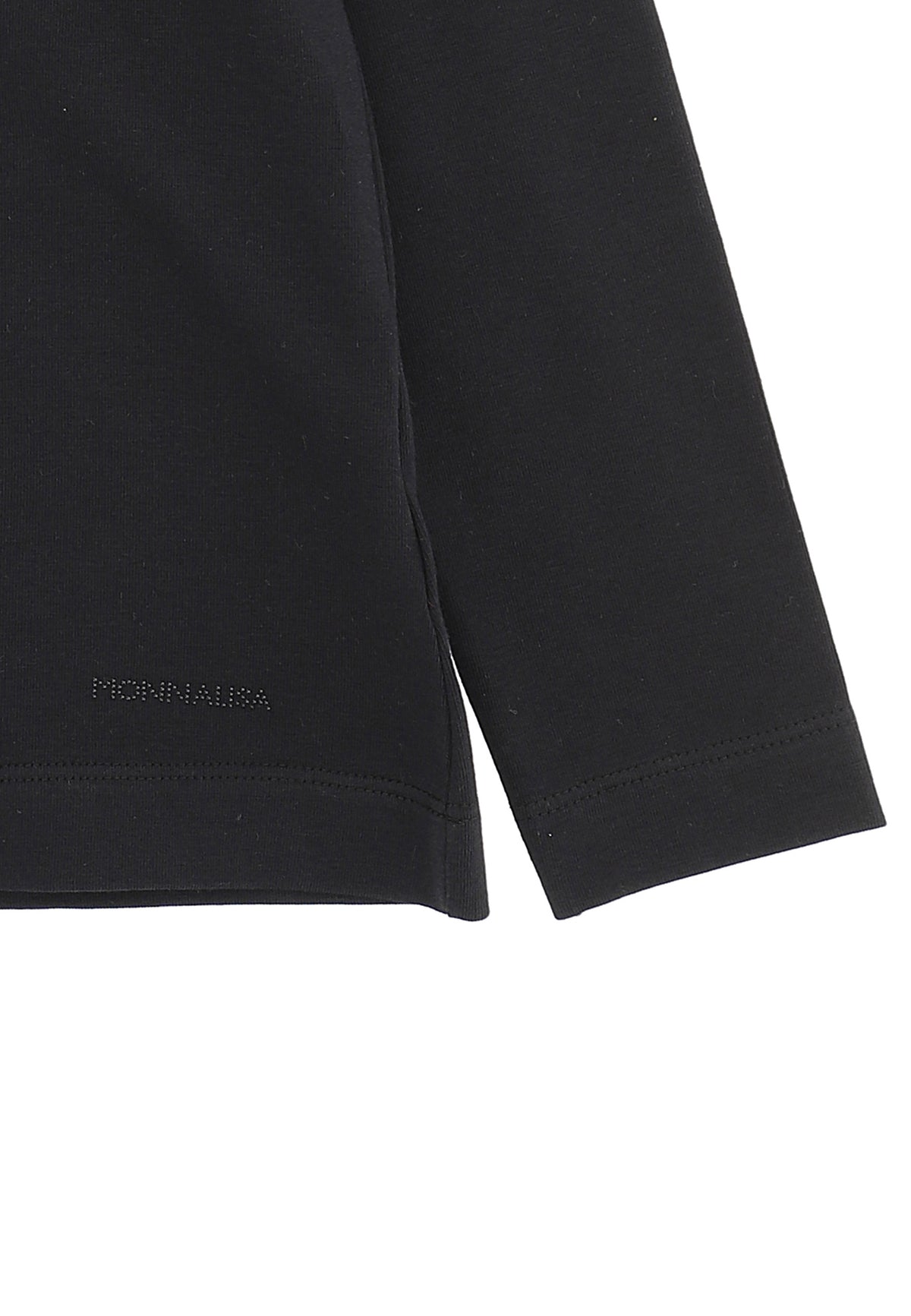 Lupetto bambina Monnalisa nero in jersey di cotone | ViaMonte Shop