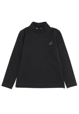Lupetto bambina Monnalisa nero in jersey elasticizzato | ViaMonte Shop