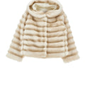 Pelliccia sintetica bambina Monnalisa panna | ViaMonte Shop