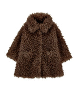 Cappotto peluche Teddy bambina Monnalisa marrone | ViaMonte Shop
