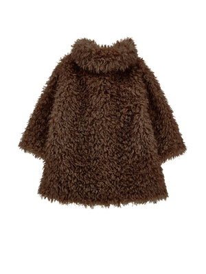 Cappotto peluche Teddy bambina Monnalisa marrone | ViaMonte Shop