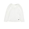 T-shirt bambina Monnalisa bianca in jersey di cotone | ViaMonte Shop