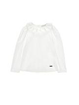 T-shirt bambina Monnalisa bianca in jersey di cotone | ViaMonte Shop